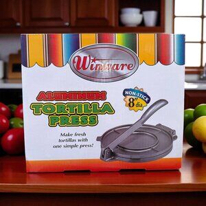 Winware Aluminum Non-Stick 8" Tortilla Press - NEW